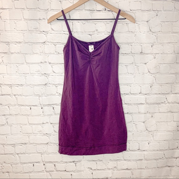 LAmade Other - Revolve LAmade V-neck Ruched Short Slip Dress Aubergine Size Small NWT